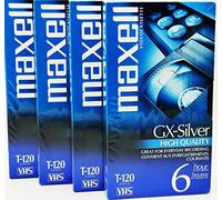 Maxell 4 Pack GX-Silver T-120 VHS