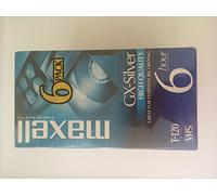 Maxell 6 Pack High Quality GX-Silver T-120 VHS 6 Hour In EP Mode Video cassette