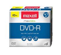 Maxell 638004 4.7Gb Dvd-R 10Mm Jewel case | Write-once DVD-R for video & data storage, 4.7GB capacity - superior archival life, standard DVD drive compatible