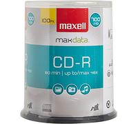 Maxell 648200 CD-R 700 100PC Recordable Discs 48X 700MB 80 Min Spindle 100 Pk
