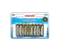 Maxell 723466 Ready-to-go Long Lasting and Reliable Alkaline Battery AA Cell 16-Pack with High Compatibility