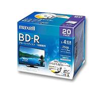 Maxell BRV25WPE.20S BD-R Standard 130 Minutes 4x Wide Printable White 20 Pack