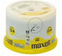 Maxell Full Face Printable 52x CD-R 700MB - 50 Discs (624006) - Spindle Tub
