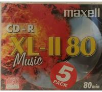 Maxell CD-R 80 XL-II - 5 PACK 80 Mins Music Audio Blank Recordable Disc CDR NEW