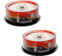 Maxell CD-R80 XL-II Blank CDs for Audio Recorders - Pack of 50 (2x 25) on Spindle