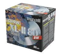Maxell CD-RW 80 Storage Media (Audio / Music 80 minutes) - Pack of 10 disc in jewel case