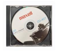Maxell CD407 Laser Lens Cleaner - Safe and Effective CD Player Cleaning Disc with Microfiber Brushes - Removes Dust and Static - Easy to Use for CD Players