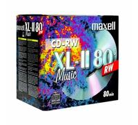 Maxell CD-RW 80 XL-II 80 / 5 PACK Audio Music CDRW RE-WRITABLE Blank Discs NEW