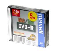 Maxell DVD-R 4.7 GB (5 Pack) 4.7 GB DVD-R 5PC (S) - (Virgin DVD + RW 4.7 GB DVD-R, 5 Piece (S), 120 mm, Jewelcase)