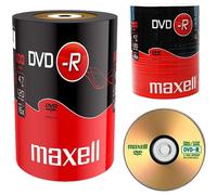 100 Genuine Maxell DVD-R 16x 4.7GB Blank DVD Media Discs Shrinkwrap