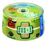 Maxell DVD+R Recordable 4.7GB data, 16x speed - Spindle of 25 Disc