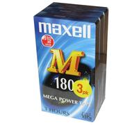 Maxell E180 Video Tapes (3 Pack)