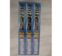 Maxell E240M VHS Video Cassettes 240 Minutes, Pack of 3