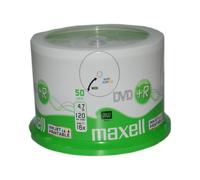 Maxell Full Face Printable 16x DVD+R 4.7GB - 50 Discs (275702) Spindle Tub