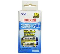 Maxell LR03 36Pk Single-Use Battery AAA Alkaline - Batteries (Single-Use Battery, AAA, Alkaline, Cylindrical, 36 Pieces (S), Blue, Silver, Yellow)