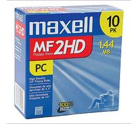 Maxell MF2HD 3.5 1.44MB Hi-Density Pre-Formatted IBM Disks Diskette (10-Pack)