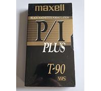 Maxell P/I PLUS T-120 VHS Black Magnetite Time Lapse Recording