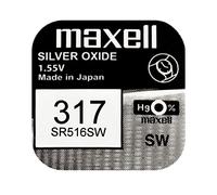 Maxell Silver Oxide 317 / SR516SW Watch Battery