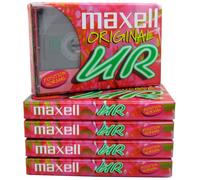 Maxell UR90 ORGINAL Blank Cassette Tapes x5 Brand New & Sealed