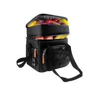 Maxesla 15L Insulated Lunch Bag, 26 Cans Cool Bag, Soft Dual Compartt Waterproof Leakproof Picnic Bag, Insulated Lunch Box Tote and Shoulder Strap Work School Hiking Camping Travel (BA101)