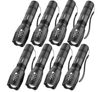 Maxesla FAGORY LED Torch, Torches Led Super Bright Flashlight, Powerful Torches Battery Powered Water Resistant 5 Modes Mini Tactical Torch for Camping Outdoors 8 Pack