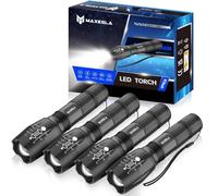 Maxesla FAGORY LED Torch, Torches Led Super Bright Flashlight, Powerful Torches Battery Powered Water Resistant 5 Modes Mini Tactical Torch for Camping Outdoors 4 Pack