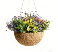 Maxetodo 24PCS Artificial Flowers Outdoor - Faux Plants for Hanging Baskets,Window Boxes & Home Décor,Realistic Multi-Colour Artificial Flowers for Weddings,Porch & Garden,UV Resistant Plastic Flowers