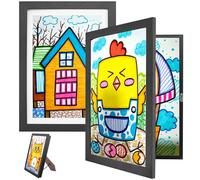 Maxetodo Children’s Art Frame & Storage - 8.5x11 Kids Artwork Display Holds 150 Drawings, 180° Open Front, Shatterproof Plexiglass for Home, Daycare & Office;end of term gifts for children