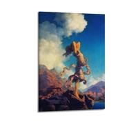 Maxfield Parrish Ecstasy Art Poster Canvas Wall Art Picture Prints Hanging Photo Idea Decor Homes Artworks 08x12inch(20x30cm)