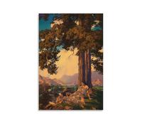 Maxfield Parrish-Hilltop (1926)-oil Painting Poster Painting Canvas Wall Art Living Room Posters Painting 08x12inch(20x30cm)