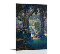 Maxfield Parrish Outstanding Works Poster Quiet Solitude Artworks Canvas Room Aesthetic Wall Art Prints Home Modern Decor 16x24inch(40x60cm)
