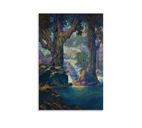 Maxfield Parrish Outstanding Works Poster Quiet Solitude Room Aesthetic Print Art Wall Painting Canvas Modern Bedroom Decor 20x30inch(50x75cm)
