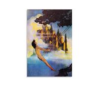Maxfield Parrish Painters' Works（The Dinky Bird）Printing Posters Wall Art Painting Canvas Gift Living Room Prints Bedroom Decor Artworks 08x12inch(20x30cm)