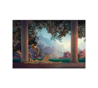 Maxfield Parrish Paintings Wall Art Poster Prints Daybreak Painting On Canvas Wall Art Scroll Picture Print Living Room Walls Decor Homes Unframe 20x30inch(50x75cm)