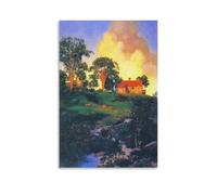 Maxfield Parrish Works《Hunt Farm》Printing Posters Aesthetic Room Decor Canvas Prints Modern Wall Painting Art for Bedroom 24x36inch(60x90cm)