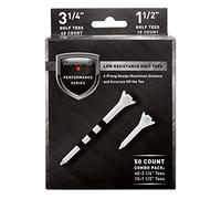 Maxfli Performance Series Low Resistance 3.25'' & 1.5'' White Golf Tees - 50 Pack, Golf Accessories