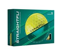Maxfli StraightFli Golf Balls - Gloss Yellow, 12-Pack | Low Spin Distance Golf Balls for Straighter Shots | Soft Feel, Durable Ionomer Cover | for Beginners & Recreational Golfers