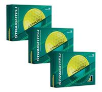 Maxfli StraightFli Golf Balls - Gloss Yellow, 36- Pack | Low Spin Distance Golf Balls for Straighter Shots | Soft Feel, Durable Ionomer Cover | for Beginners & Recreational Golfers
