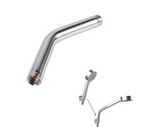Maxforyou Curved Forward 20cm Shower Arm Extension Universal G1/2" Handheld Shower Extra Hose Pipe for Shower Head and Hose Extension Arm, Lightweight Design