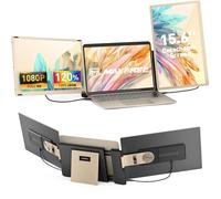 Maxfree 15.6" FHD 1080P Triple Screen Laptop Monitor Extender, Plug & Play, Detachable Screen, Compatible with Mac/Windows/Android
