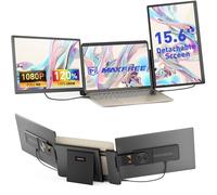 Maxfree Laptop Screen Extender,15.6" 1080P FHD Triple Screen Laptop Monitor Extender,Plug & Play,Detachable Screen Triple Monitor for Laptop 13"-17.3" Compatible with Mac/Windows/Android