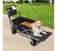 MAXFUT Dog Stroller for Large Dogs 50lbs up to 180lb,Dog Wagon Cart,Pet Stroller for Medium Dogs (Black)