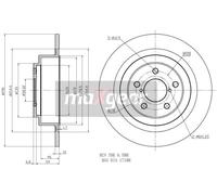MAXGEAR 19-2357 Brake Disc for SUBARU