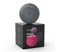 Maxgia 3" Single Massage Ball, 5 Speeds Lacrosse Massage Ball Roller for Trigger Point Therapy, Deep Tissue Massager for Back, Neck, Foot, Myofascial Release, Pain Relief, Muscle Recovery (Gray)