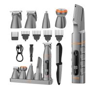 MAXGROOM Electric Body Hair Trimmer Men, 5 en 1 Multi-Functional Beard Trimmer Men, 120 Mins Long Battery Life Rechargeable Body Hair Clipper, 6800RPM Efficient Grooming kit for Lips, Nose, armpits