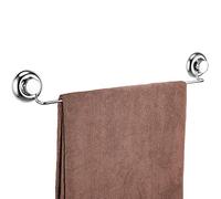 MaxHold No-Drilling/Suction Cup Single Towel Bar 18" - Vaccum System - Stainless Steel Never Rust - for Bathroom & Kitchen