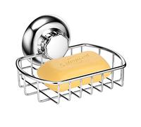 MaxHold No-Drilling/Suction Cup Soap Basket - Vaccum System - Stainless Steel Never Rust - for Bathroom & Kitchen