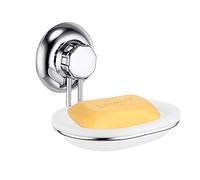 MaxHold No-Drilling/Suction Cup Soap Dish - Vaccum System - Stainless Steel Never Rust - for Bathroom & Kitchen