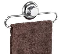 MaxHold No-Drilling/Suction Cup Towel Ring - Vaccum System - Stainless Steel Never Rust - for Bathroom & Kitchen