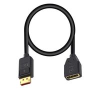 Maxhood 54Gbps Displayport Extension Cable 0.5m, Male to Female, 16K@30Hz, 8K@120Hz, 4K@240Hz 165Hz, Displayport 2.1 V Extender Cable Support HDR, HDCP DSC 1.2a for FreeSync G-Sync Gaming Monitor